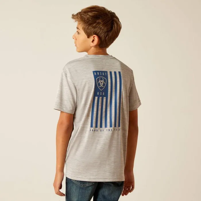Kids TShirts and Polos Ariat Charger Ariat Spirited TShirt Light Grey Heather Kids TShirts and Polos Ariat Charger Ariat Spirited TShirt Light Grey Heather