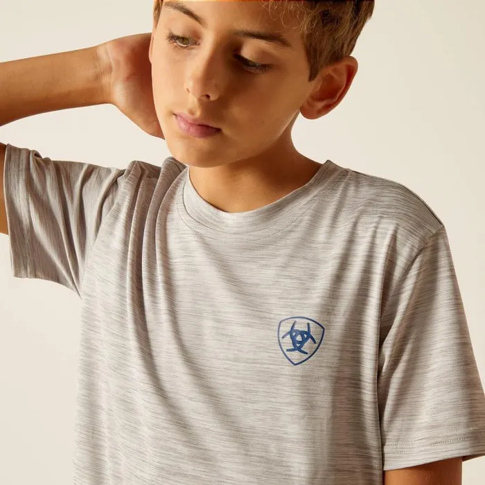 Kids TShirts and Polos Ariat Charger Ariat Spirited TShirt Light Grey Heather Kids TShirts and Polos Ariat Charger Ariat Spirited TShirt Light Grey Heather