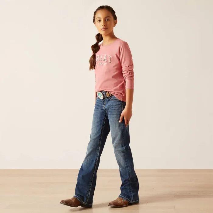 Kids TShirts and Polos Ariat Flora Shirt Dusty Rose Kids TShirts and Polos Ariat Flora Shirt Dusty Rose