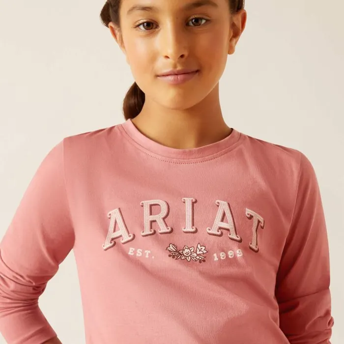 Kids TShirts and Polos Ariat Flora Shirt Dusty Rose Kids TShirts and Polos Ariat Flora Shirt Dusty Rose