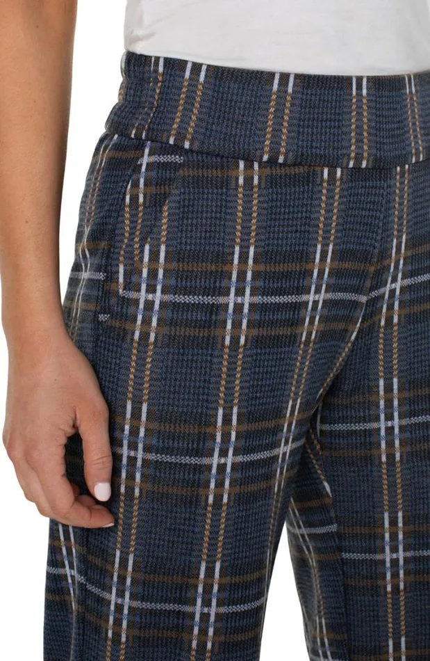 KNIT PULLONS Women Liverpool Los Angeles MABEL PULLON WIDE LEG Black Queen Blue Plaid