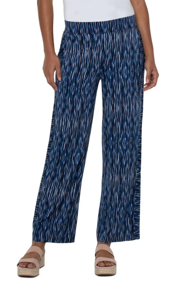 KNIT PULLONS Women Liverpool Los Angeles PULLON WIDE LEG CROP Linear Abstract Print KNIT PULLONS Women Liverpool Los Angeles PULLON WIDE LEG CROP Linear Abstract Print