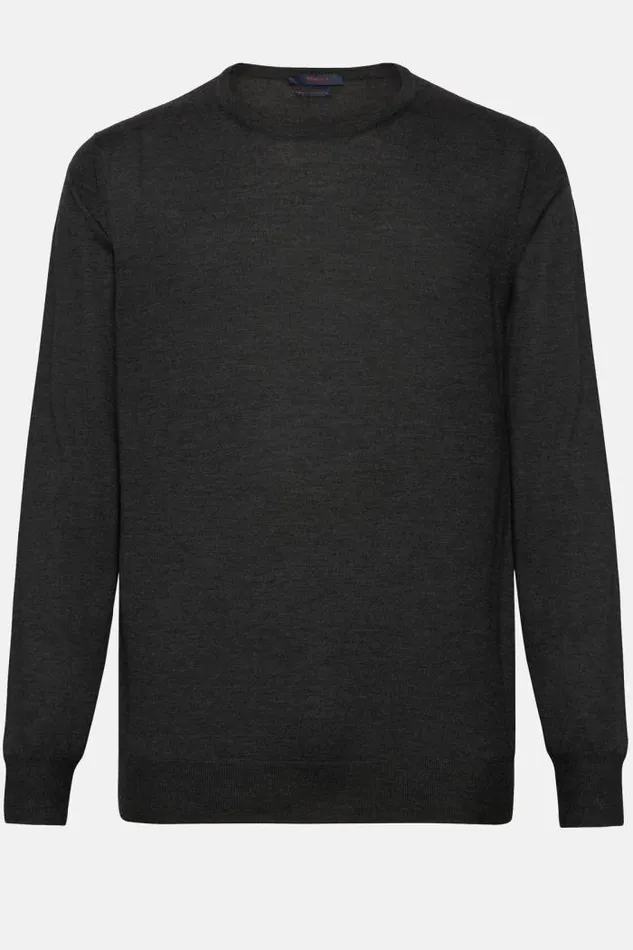 Knitwear Men Boggi Milano Anthracite Super Fine Cashmere Crew Neck Jumper Charcoal Knitwear Men Boggi Milano Anthracite Super Fine Cashmere Crew Neck Jumper Charcoal