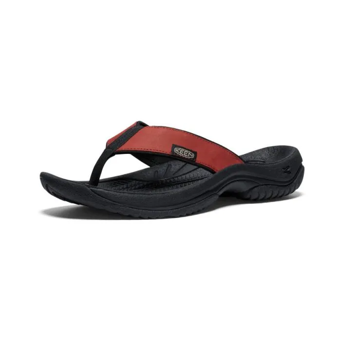 Kona Flip Fired BrickBlack Leather FlipFlop Men KEEN Sandals Kona Flip Fired BrickBlack Leather FlipFlop Men KEEN Sandals