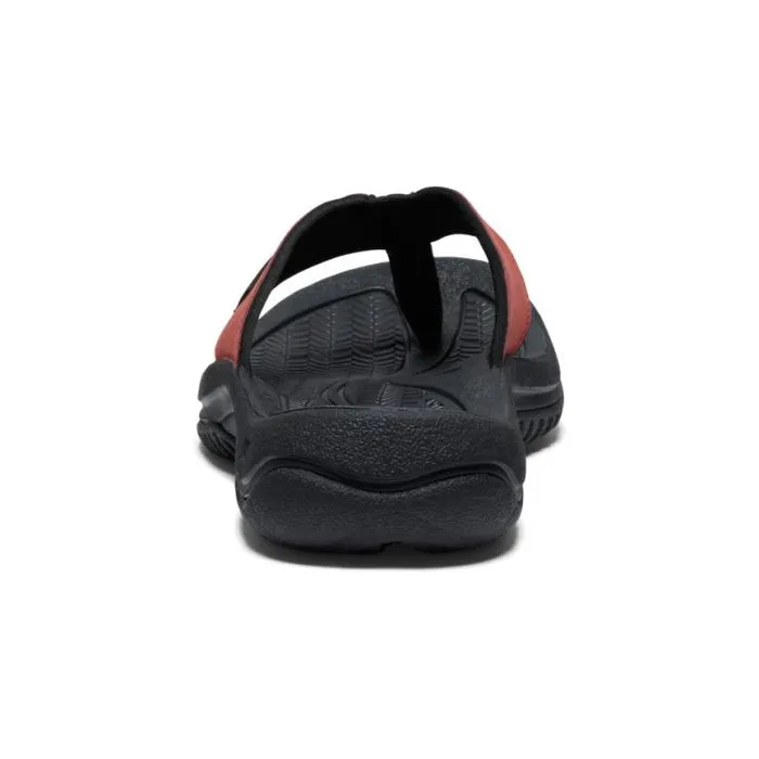Kona Flip Fired BrickBlack Leather FlipFlop Men KEEN Sandals Kona Flip Fired BrickBlack Leather FlipFlop Men KEEN Sandals