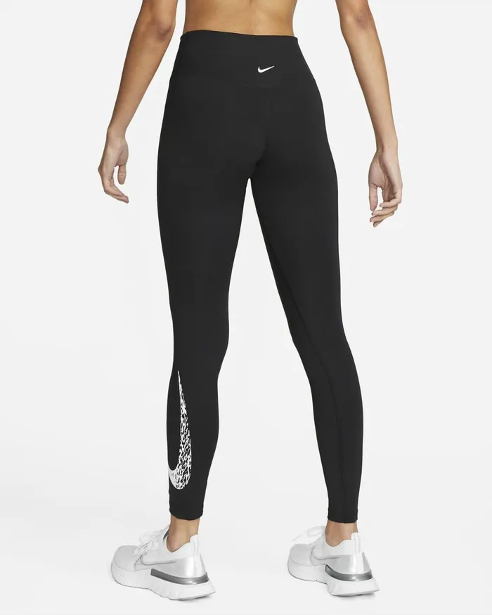 Leggings Women Nike Swoosh Run Blackwhite