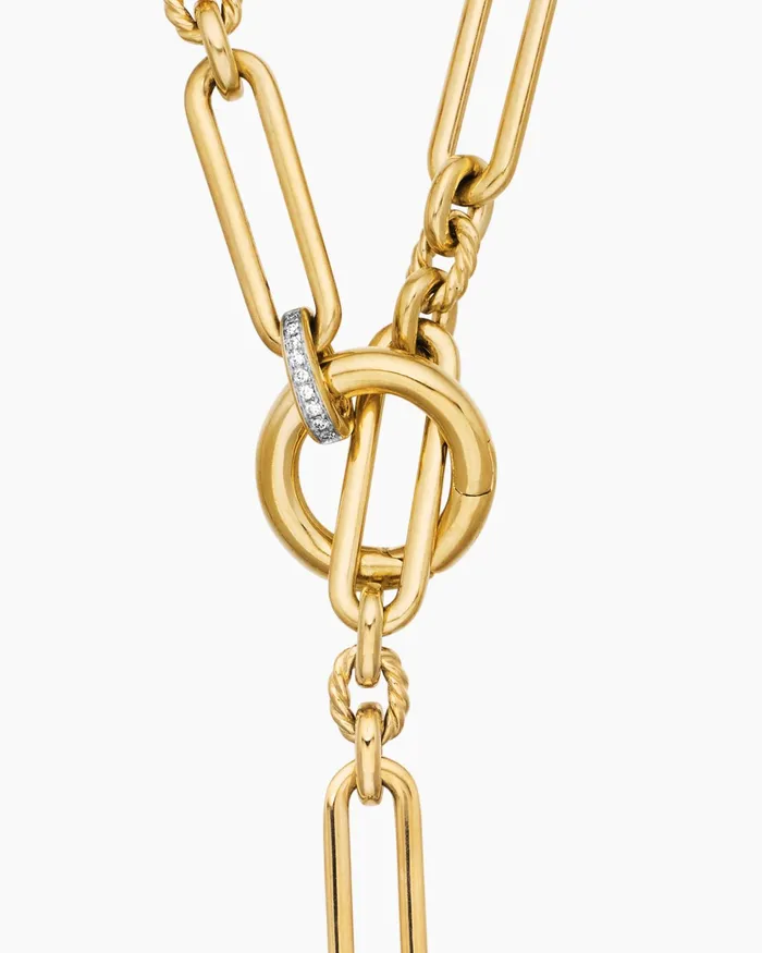 Lexington Necklace In 18K Yellow Gold With Diamonds 65mm Women David Yurman Chain Lexington Necklace In 18K Yellow Gold With Diamonds 65mm Women David Yurman Chain