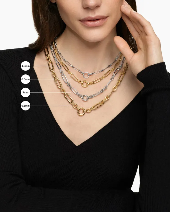 Lexington Necklace In 18K Yellow Gold With Diamonds 65mm Women David Yurman Chain Lexington Necklace In 18K Yellow Gold With Diamonds 65mm Women David Yurman Chain