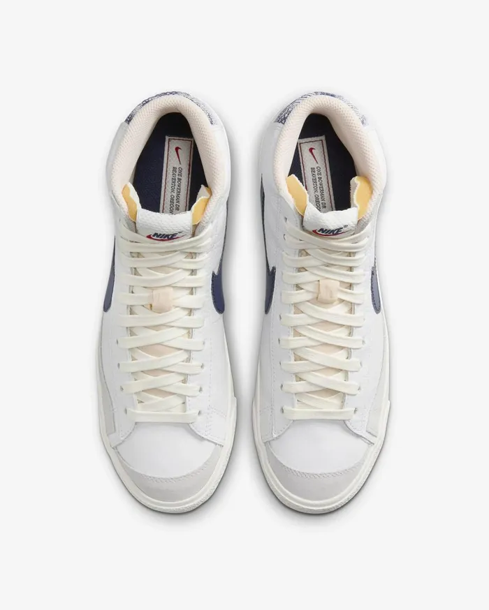 Lifestyle Men Nike Blazer Mid 03977 Whitesailgym Redmidnight Navy