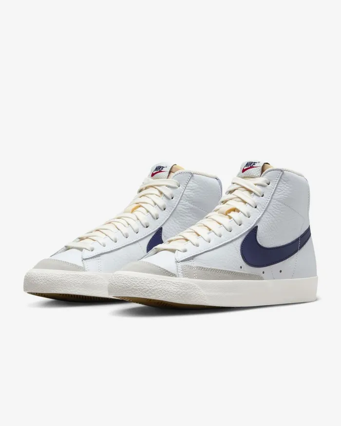 Lifestyle Men Nike Blazer Mid 03977 Whitesailgym Redmidnight Navy