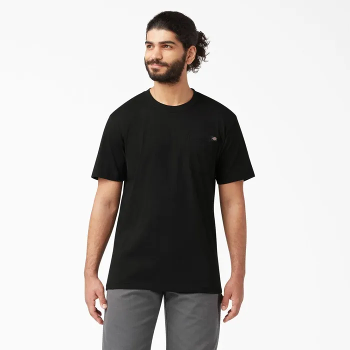 Lightweight Short Sleeve Pocket TShirt Black Black bk Men Dickies Work Shirts