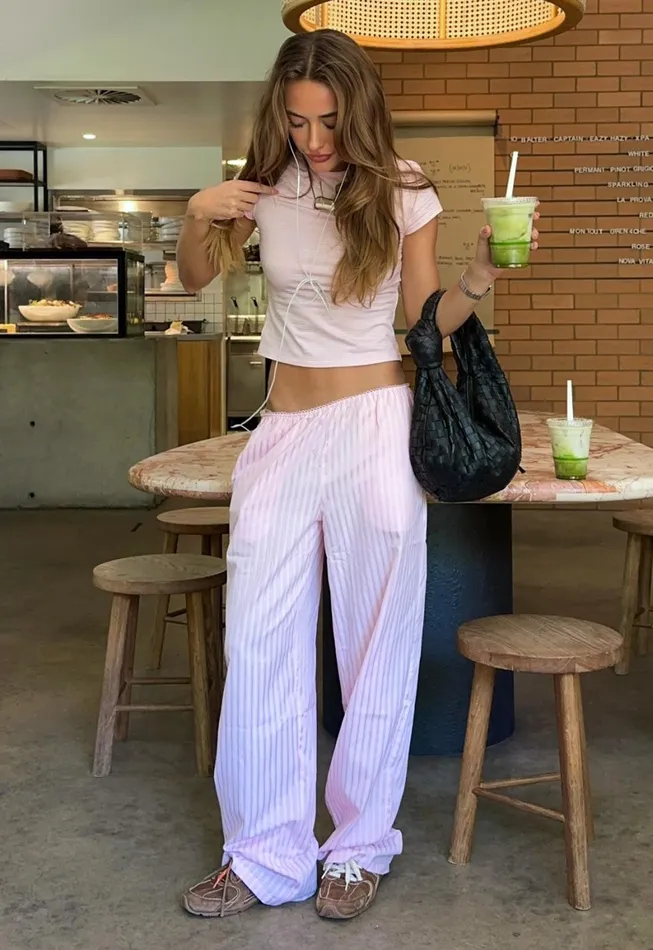 Lioness Fashion IN BLOOM PANT Pale Pink Women Pants Lioness Fashion IN BLOOM PANT Pale Pink Women Pants