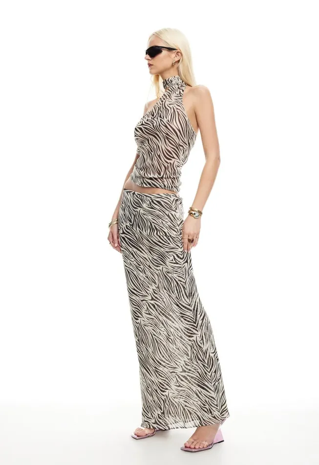 Lioness Fashion LUX TIE TOP Zebra Women Tops Lioness Fashion LUX TIE TOP Zebra Women Tops