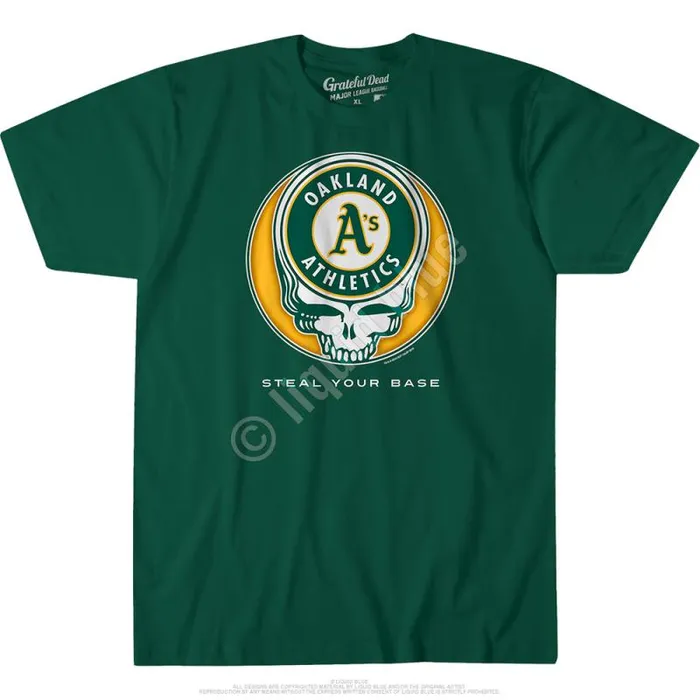 Liquid Blue Athletic TShirt Men Oakland Athletics Steal Your Base Green Athletic TShirt Liquid Blue Athletic TShirt Men Oakland Athletics Steal Your Base Green Athletic TShirt