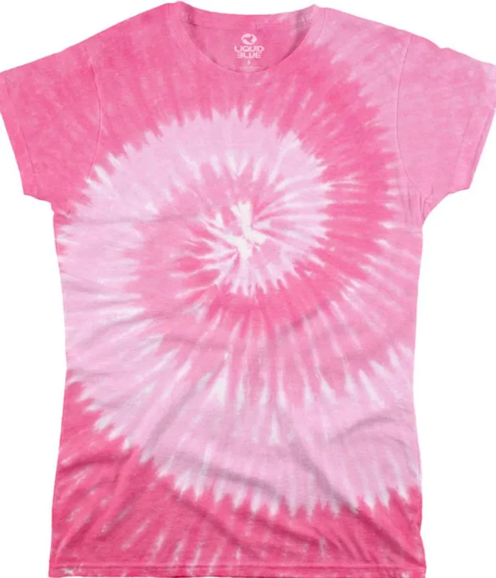 Liquid Blue Juniors Long Length Women Pink Spiral Unprinted Juniors Long Length TieDye TShirt Liquid Blue Juniors Long Length Women Pink Spiral Unprinted Juniors Long Length TieDye TShirt
