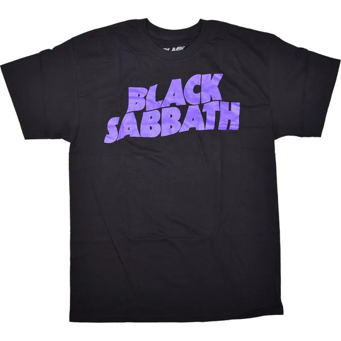 Liquid Blue TShirt Men Black Sabbath Clasic Logo Black TShirt