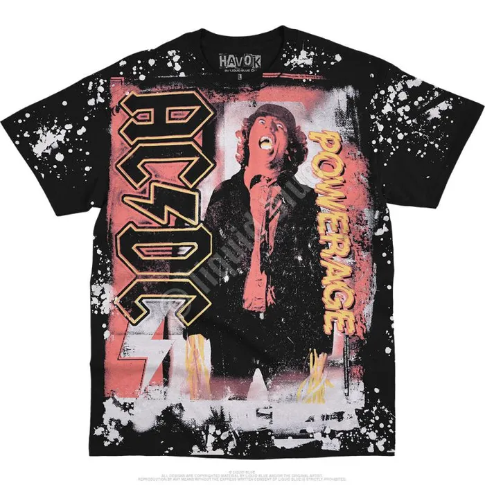Liquid Blue TShirt Men High Voltage Havok Black TShirt