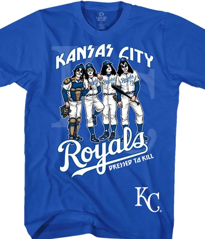 Liquid Blue TShirt Men Kansas City Royals Dressed To Kill Blue TShirt