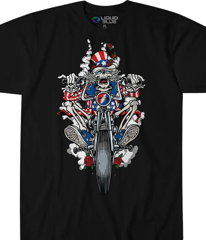 Liquid Blue TShirt Men Moto Sam Custom TShirt