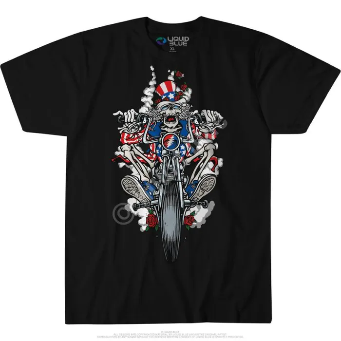 Liquid Blue TShirt Men Moto Sam Custom TShirt