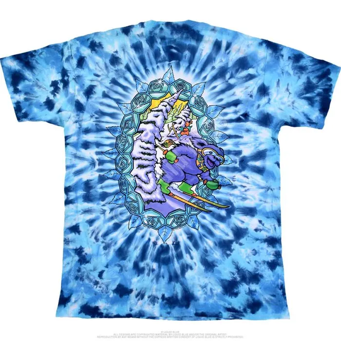 Liquid Blue TShirt Men Snowboard Bears TieDye TShirt