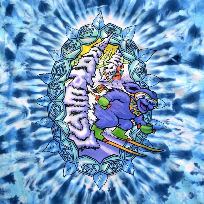 Liquid Blue TShirt Men Snowboard Bears TieDye TShirt