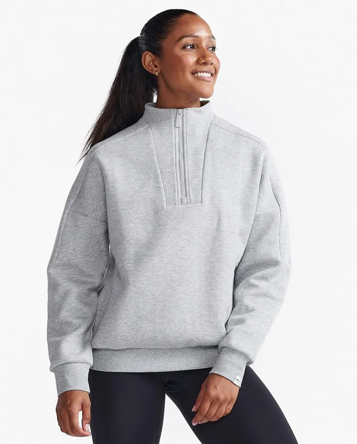 Long Sleeve and Jumpers Womens 2XU Form 12 Zip Grey Marlewhite