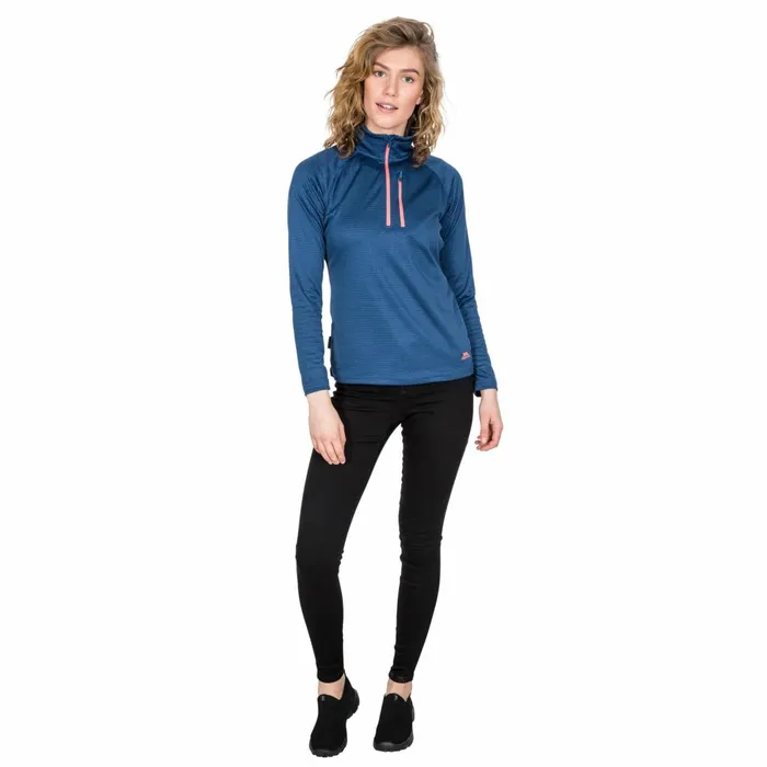 Lopez 12 Zip Fleece Navy Marl Women Trespass Fleece