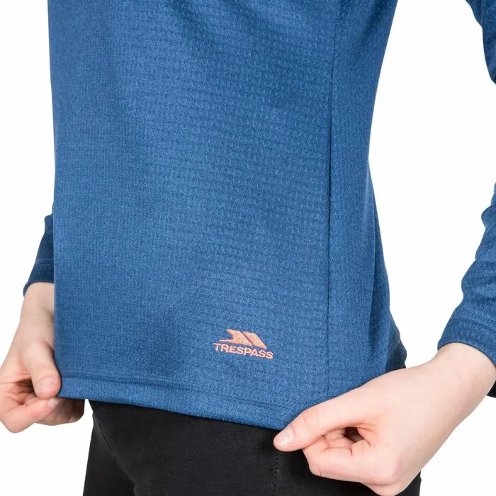 Lopez 12 Zip Fleece Navy Marl Women Trespass Fleece