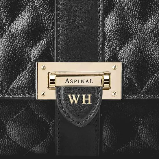 Lottie Bag Black Quilted Kaviar Women Aspinal Of London Shoulder