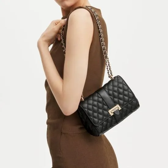 Lottie Bag Black Quilted Kaviar Women Aspinal Of London Shoulder