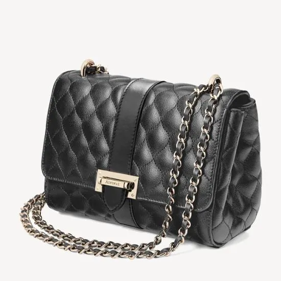 Lottie Bag Black Quilted Kaviar Women Aspinal Of London Shoulder