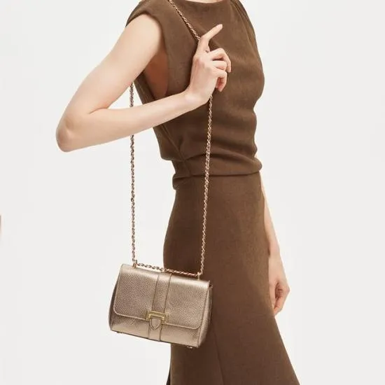 Lottie Bag Champagne Pebble Women Aspinal Of London Shoulder