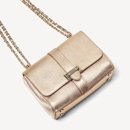 Lottie Bag Champagne Pebble Women Aspinal Of London Shoulder