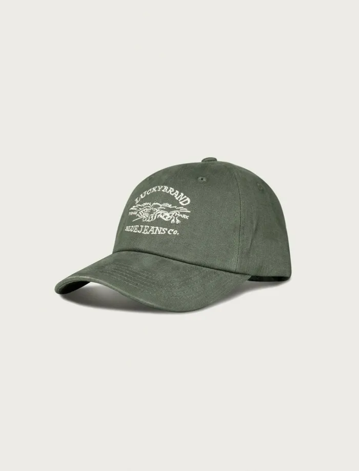Lucky Blue Jeans Co Emb Dad Hat Bright Green Men Lucky Brand Hats