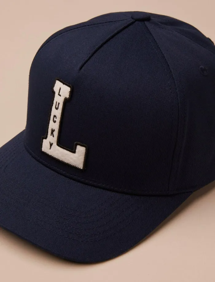 Lucky Vintage Embroidered Baseball Cap Dark Blue Men Lucky Brand Hats