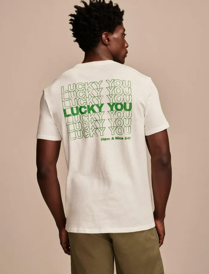 Lucky You Marshmallow Men Lucky Brand Graphic Tees