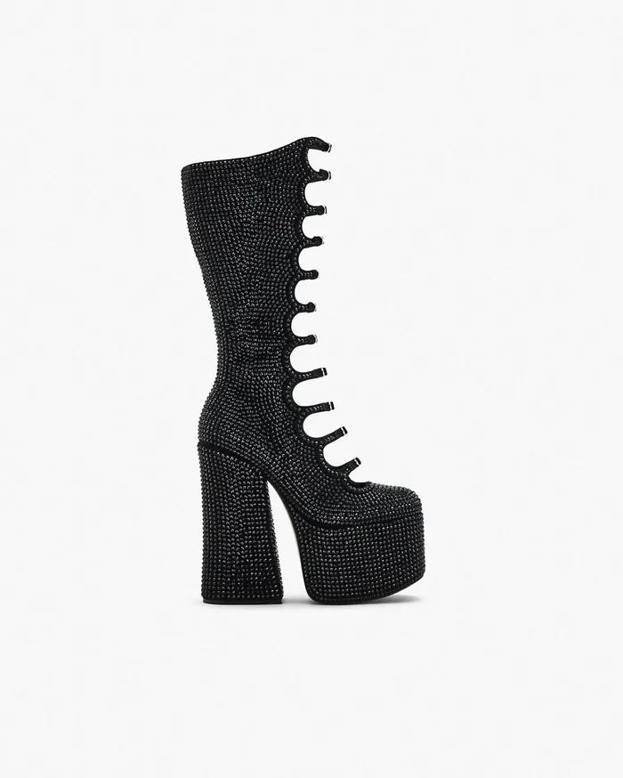 Marc Jacobs Boots Women The Rhinestone Kiki KneeHigh Boot Blackblack