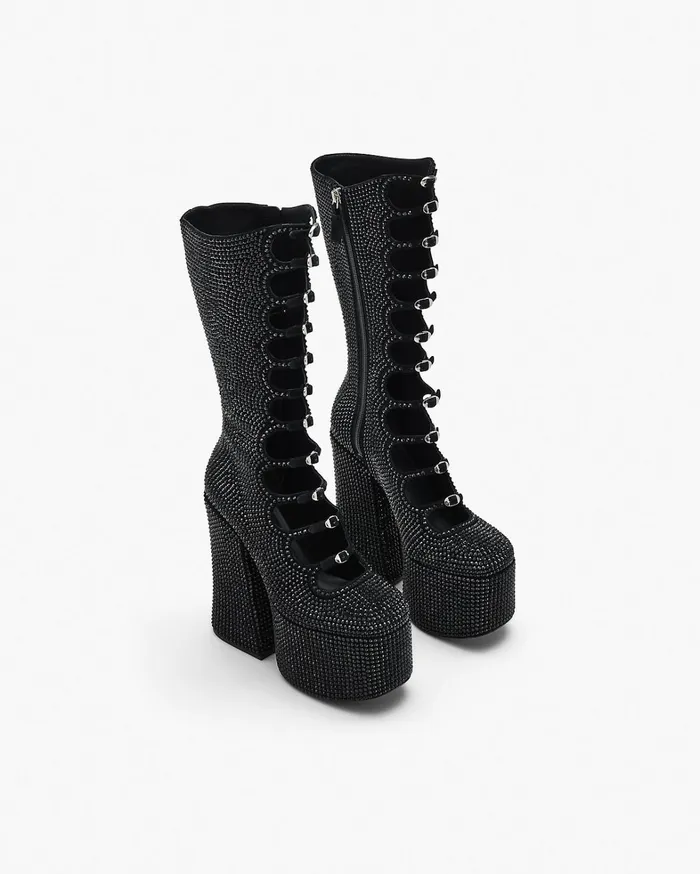 Marc Jacobs Boots Women The Rhinestone Kiki KneeHigh Boot Blackblack