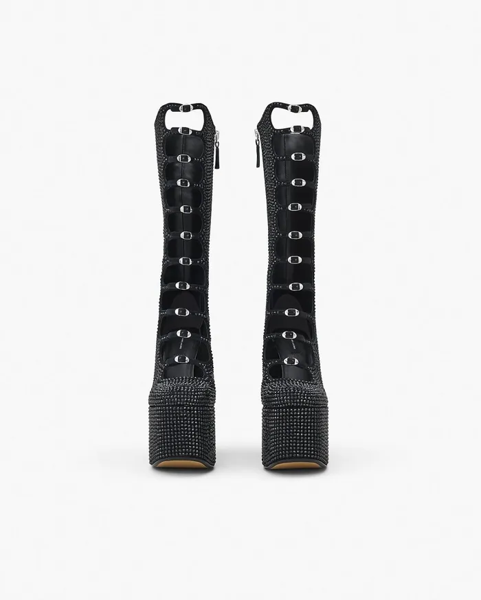Marc Jacobs Boots Women The Rhinestone Kiki KneeHigh Boot Blackblack