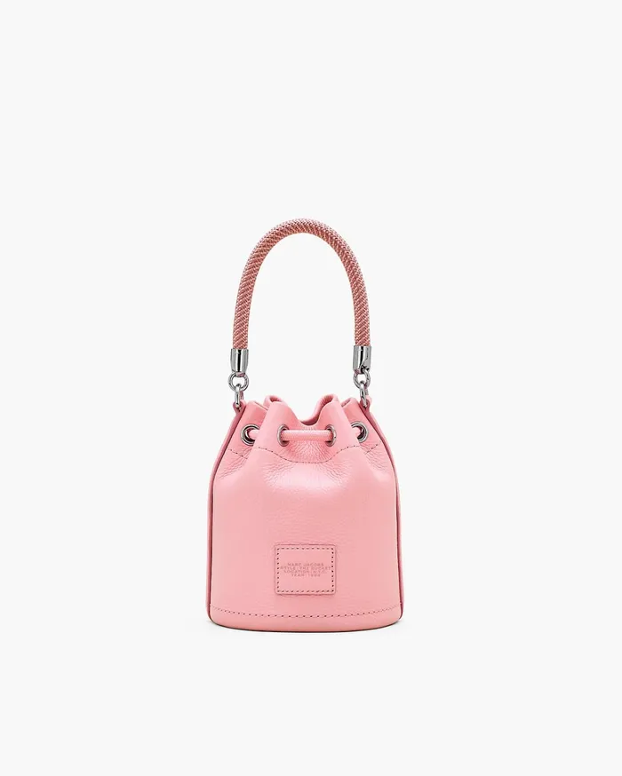 Marc Jacobs Bucket Bags Women The Leather Mini Bucket Bag Ribbon Pink