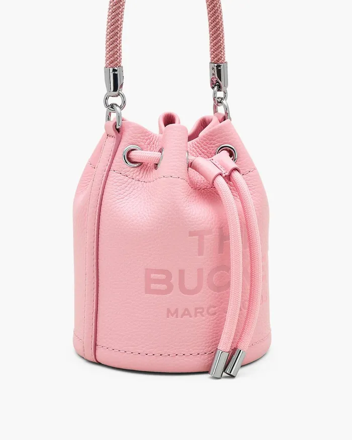 Marc Jacobs Bucket Bags Women The Leather Mini Bucket Bag Ribbon Pink