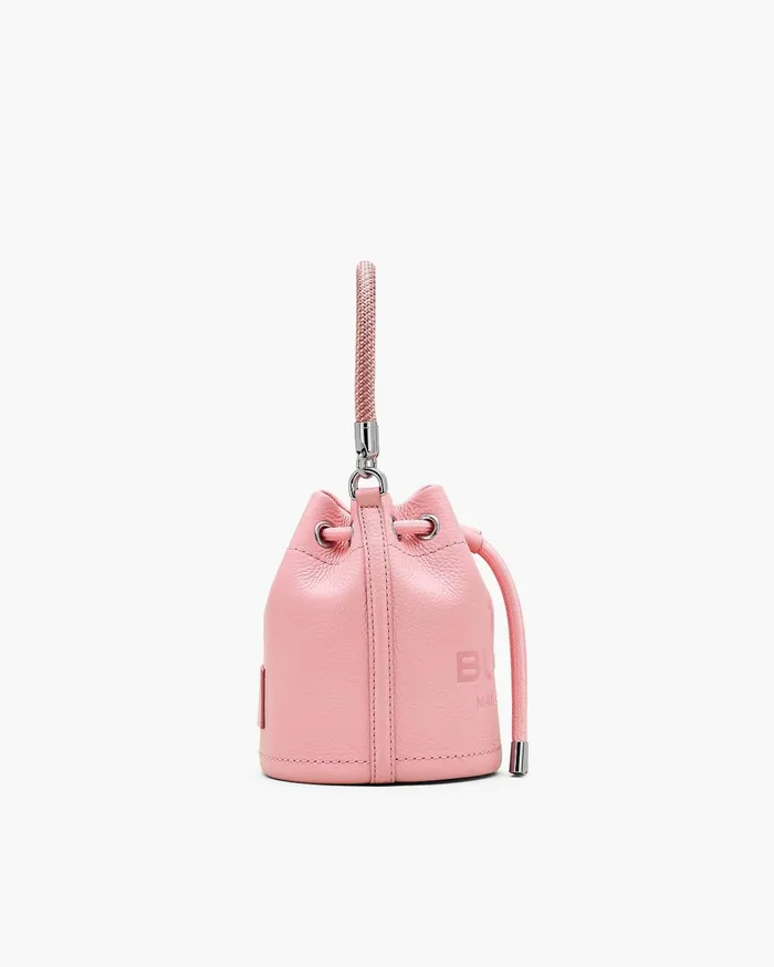 Marc Jacobs Bucket Bags Women The Leather Mini Bucket Bag Ribbon Pink