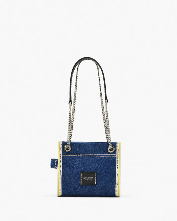 Marc Jacobs Crossbody Bags Women The Denim Chain Crossbody Tote Bag Dark Wash