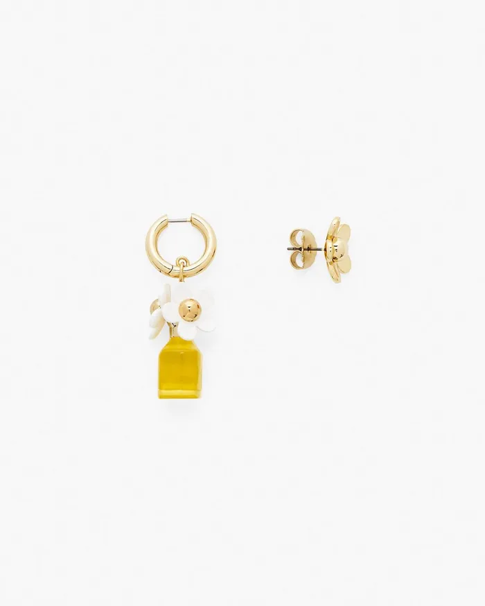 Marc Jacobs Earrings Women Mini Icon Daisy Earrings Goldyellow Multi