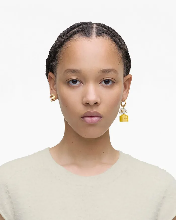 Marc Jacobs Earrings Women Mini Icon Daisy Earrings Goldyellow Multi
