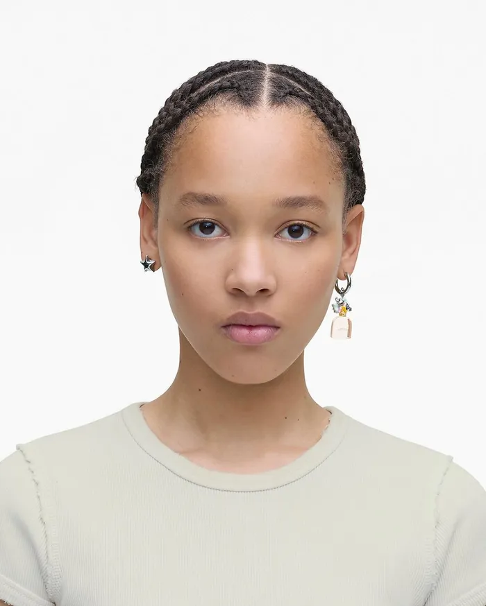 Marc Jacobs Earrings Women Mini Icon Perfect Earrings Silverpink Multi