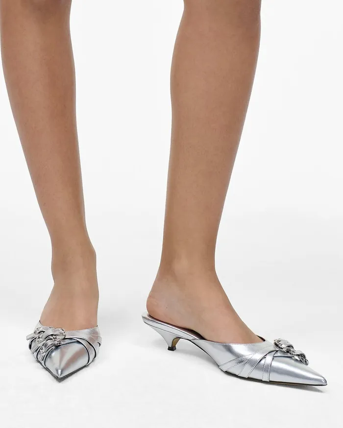 Marc Jacobs Heels Women The Emma Kitten Heel Silver