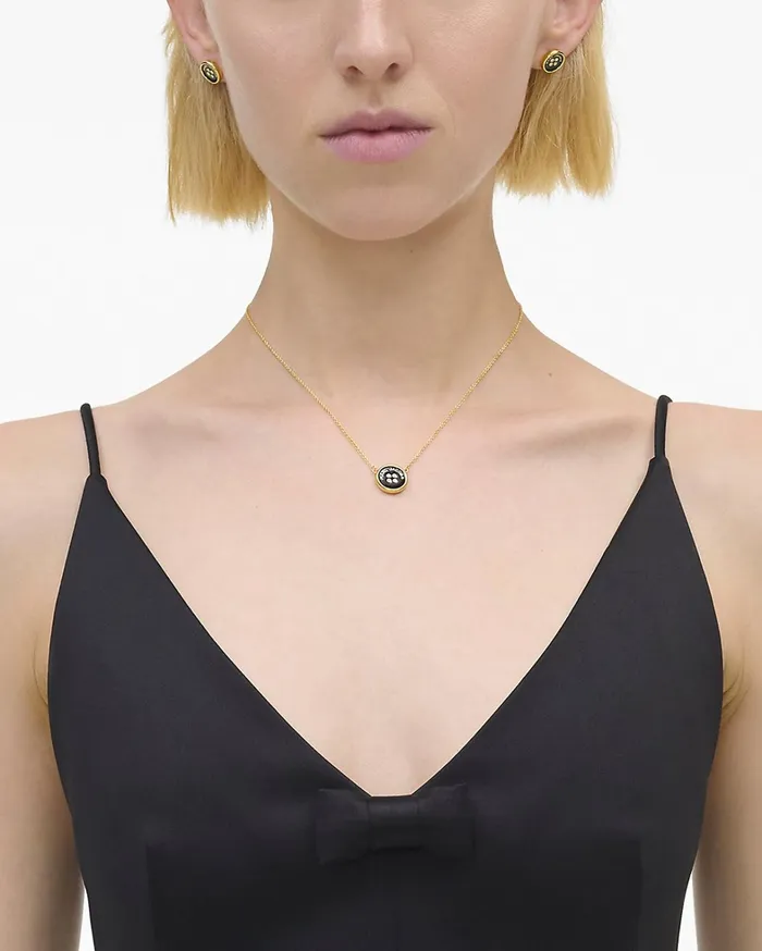 Marc Jacobs Necklaces Women The Button Pendant Necklace Goldblack