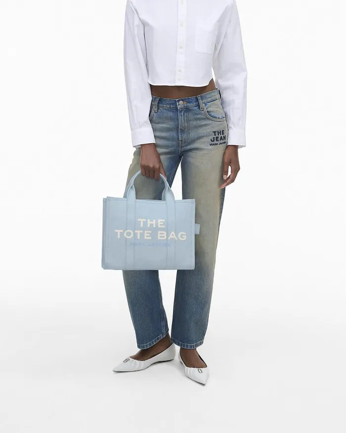 Marc Jacobs The Tote Bag Women The Canvas Medium Tote Bag Cloud Blue